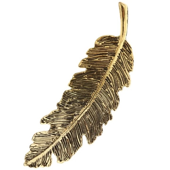 🔵𝟲𝟱%𝗢𝗙𝗙 𝗯𝘂𝗻𝗱𝗹𝗲𝘀 𝟯+🔵NEW Large Textured Feather Bohemian Barrette - Picture 3 of 14